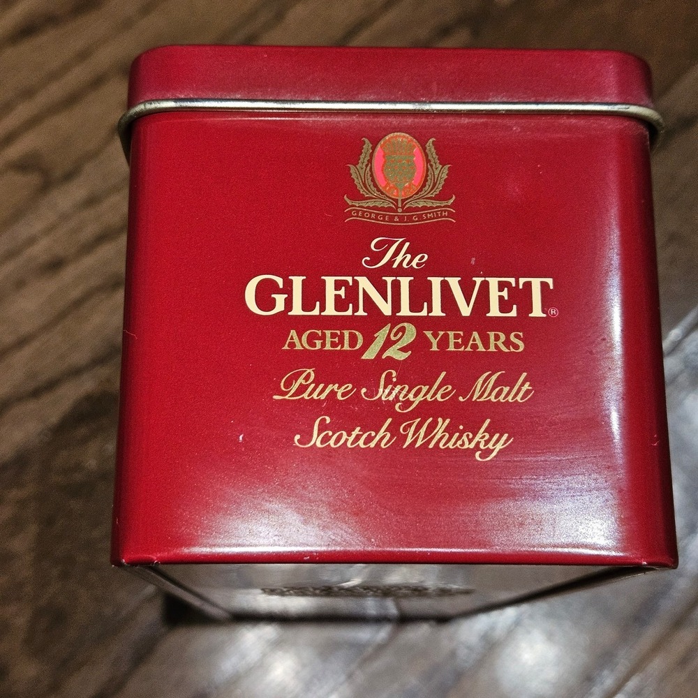 Glenlivet TIN inside box Scotland castles
